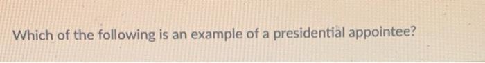 Solved Which of the following is an example of a | Chegg.com