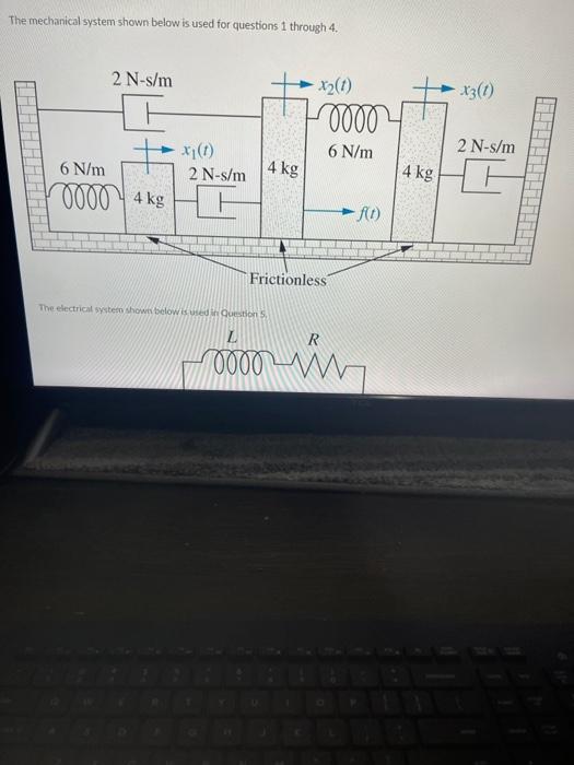 Solved The mechanical system shown below is used for | Chegg.com