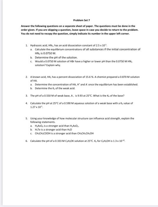 Solved Problem Set 7 Answer the following questions on a | Chegg.com