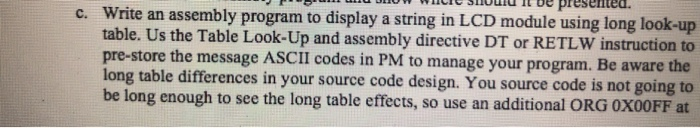 Solved c. Write an assembly program to display a string in | Chegg.com