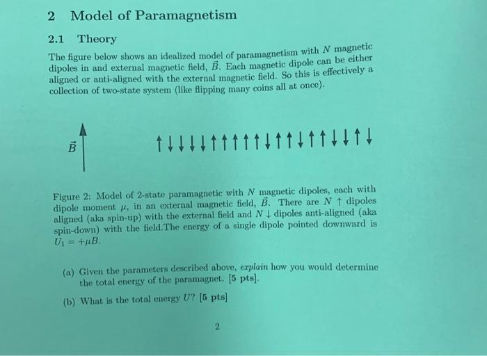 Solved 2 Model of 2.1 Theory The figure below