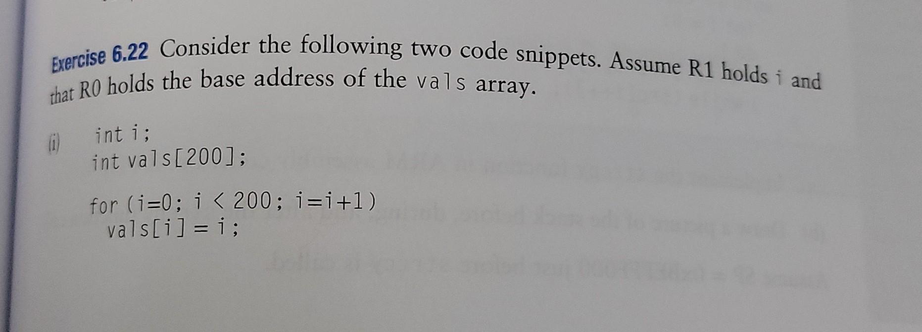 Solved Exercise 6.22 Consider the following two code | Chegg.com
