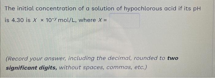 Solved The Initial Concentration Of A Solution Of | Chegg.com