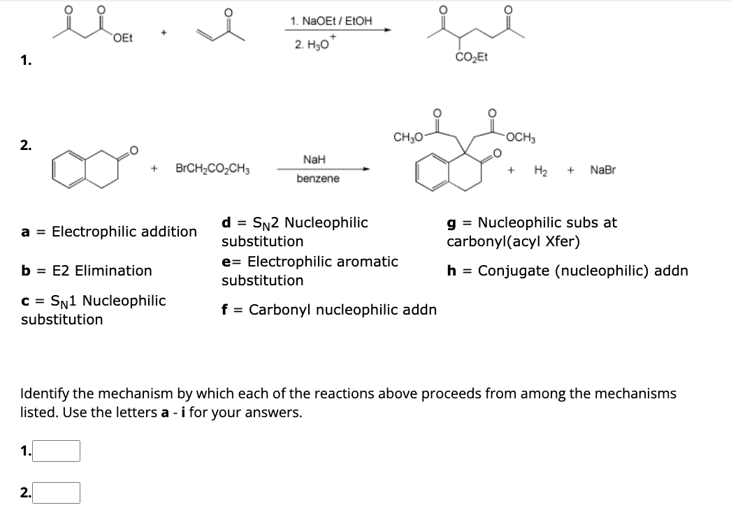 Solved A= ﻿Electrophilic Additionb= ﻿E2 ﻿Eliminationc =SN1 | Chegg.com