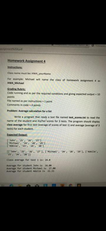 Solved X assignment%204.pdf Homework Assignment 4 | Chegg.com