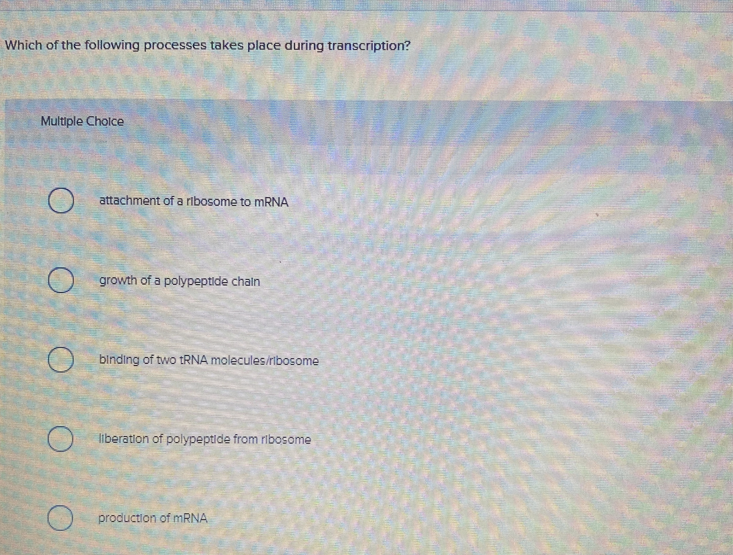 Solved Which of the following processes takes place during | Chegg.com
