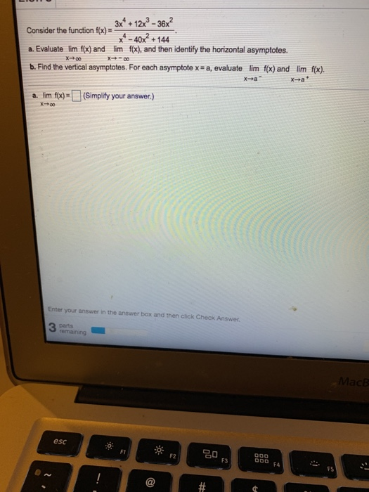 Solved Consider the functiona. Evaluate lim and then | Chegg.com