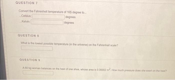 Solved Convert the Fahrenheit temperature of 105 degree | Chegg.com