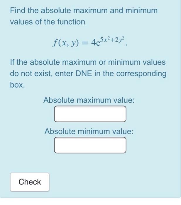 Solved Find the maximum value of the given function. If | Chegg.com