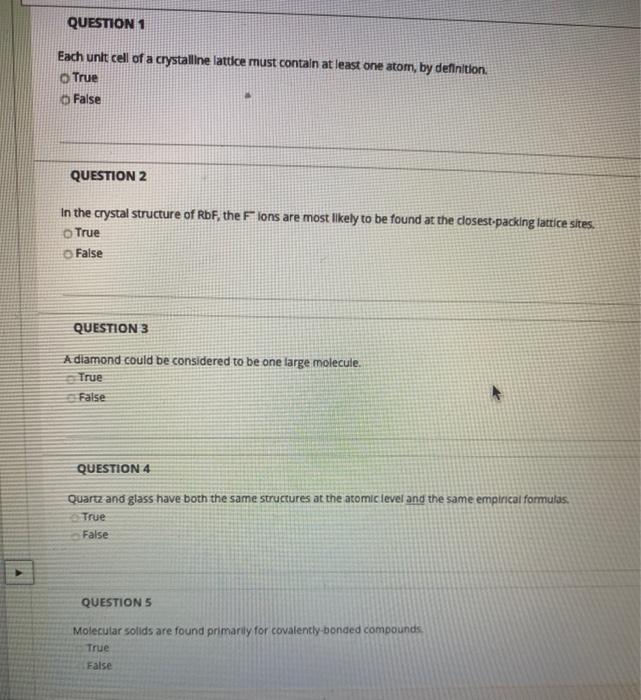 Solved QUESTION 1 Each unit cell of a crystalline lattice | Chegg.com