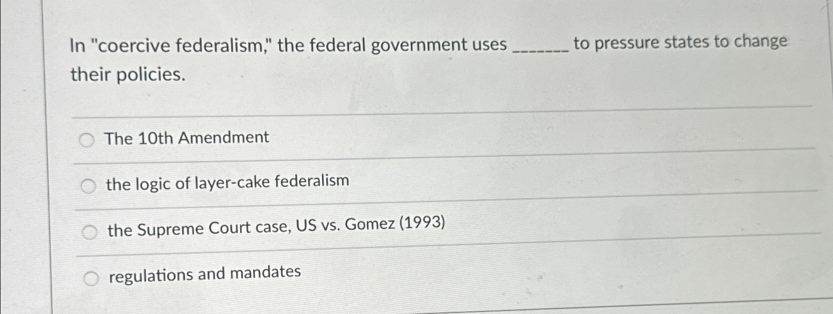 10th amendment court outlet cases