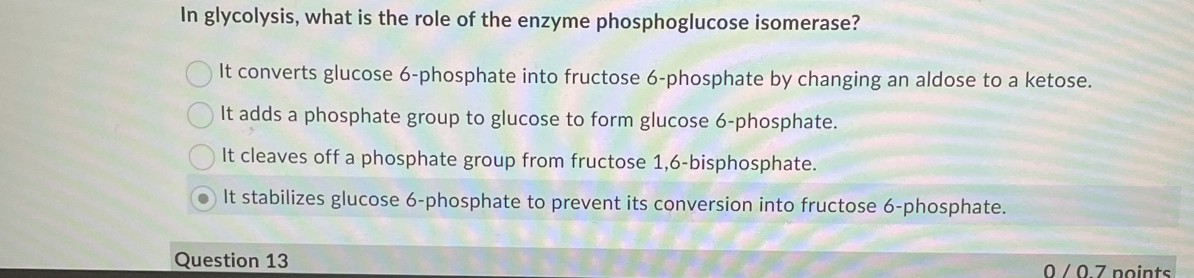 which enzyme converts glucose 6 phosphate into fructose 6 phosphate