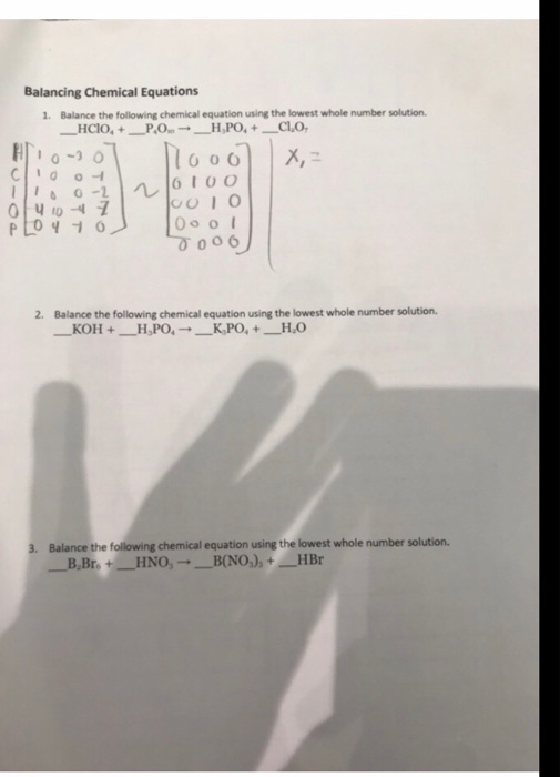 Solved Balancing Chemical Equations 1 Balance the following | Chegg.com