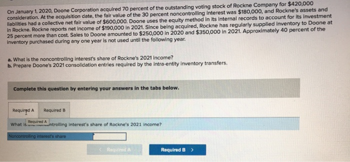 SOLVED ON JANUARY 1 2020 DOONE CORPORATION ACQUIRED 70 visual data 6