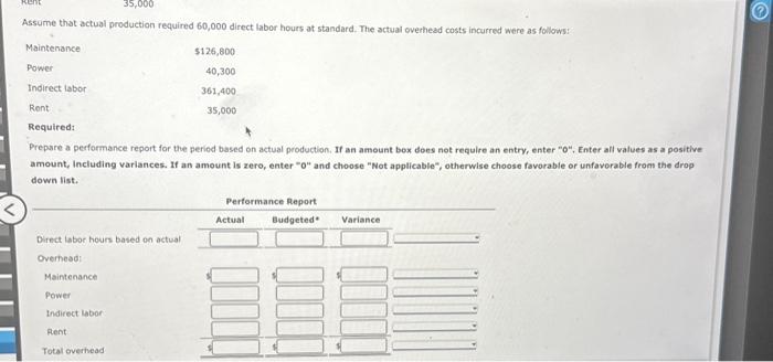 Performance Report Based on Actual Production Certum | Chegg.com