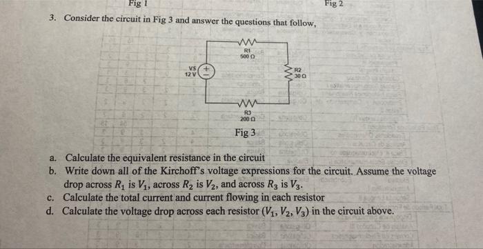 Solved 3. Consider the circuit in Fig 3 and answer the | Chegg.com