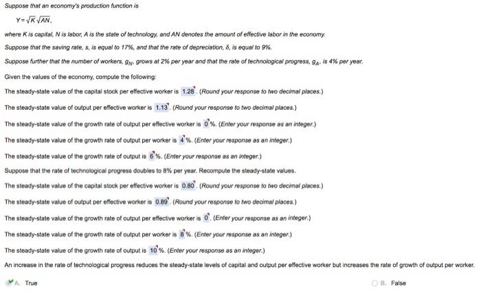 solved-suppose-that-an-economy-s-production-function-is-y-chegg