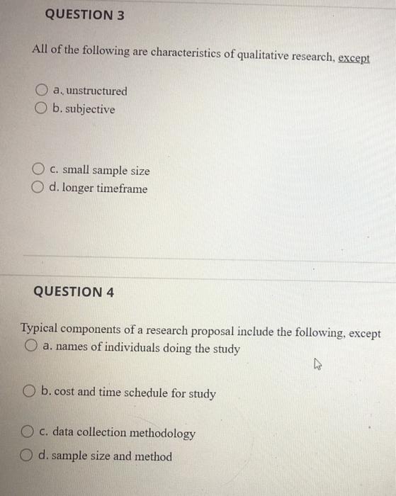 Solved QUESTION 3 All of the following are characteristics | Chegg.com