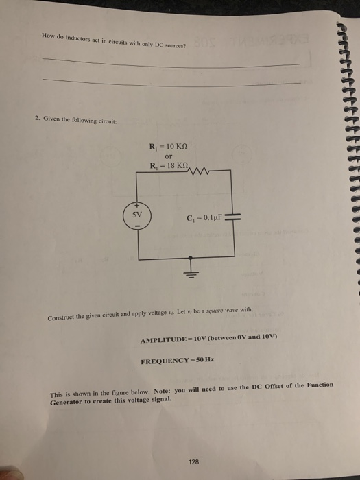 Solved EXPERIMENT 208 CAPACITORS AND INDUCTORS LAB