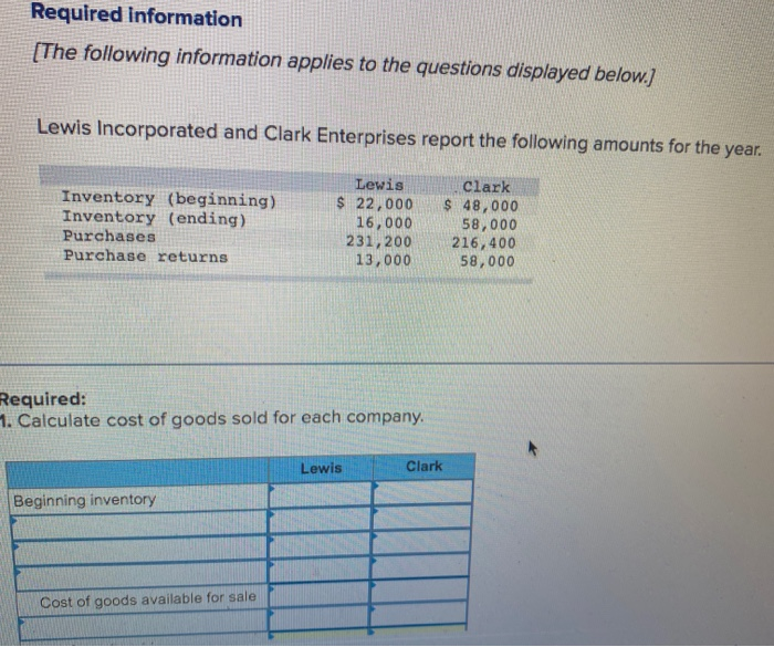 Solved Check my work Required information [The following | Chegg.com