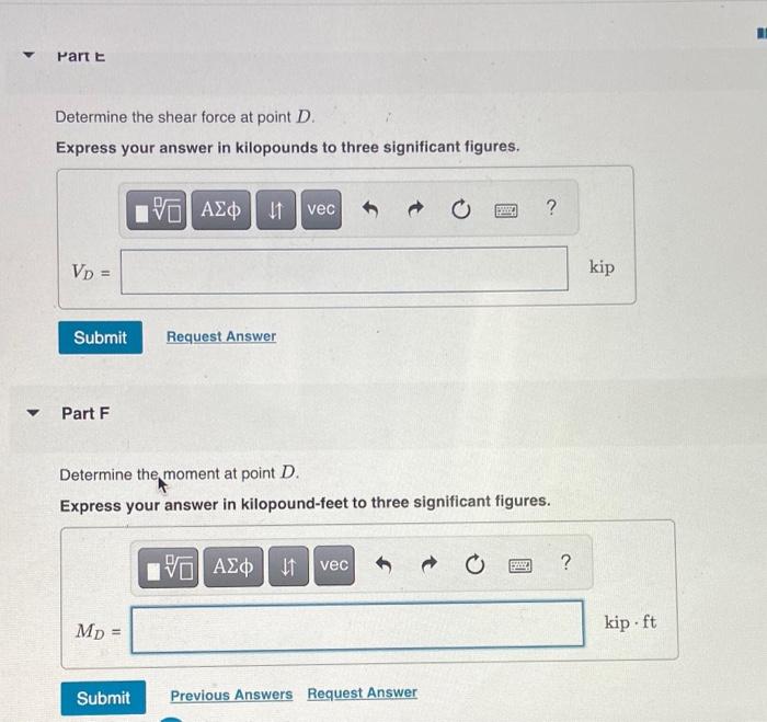 Solved Determine the normal force at point Express your | Chegg.com