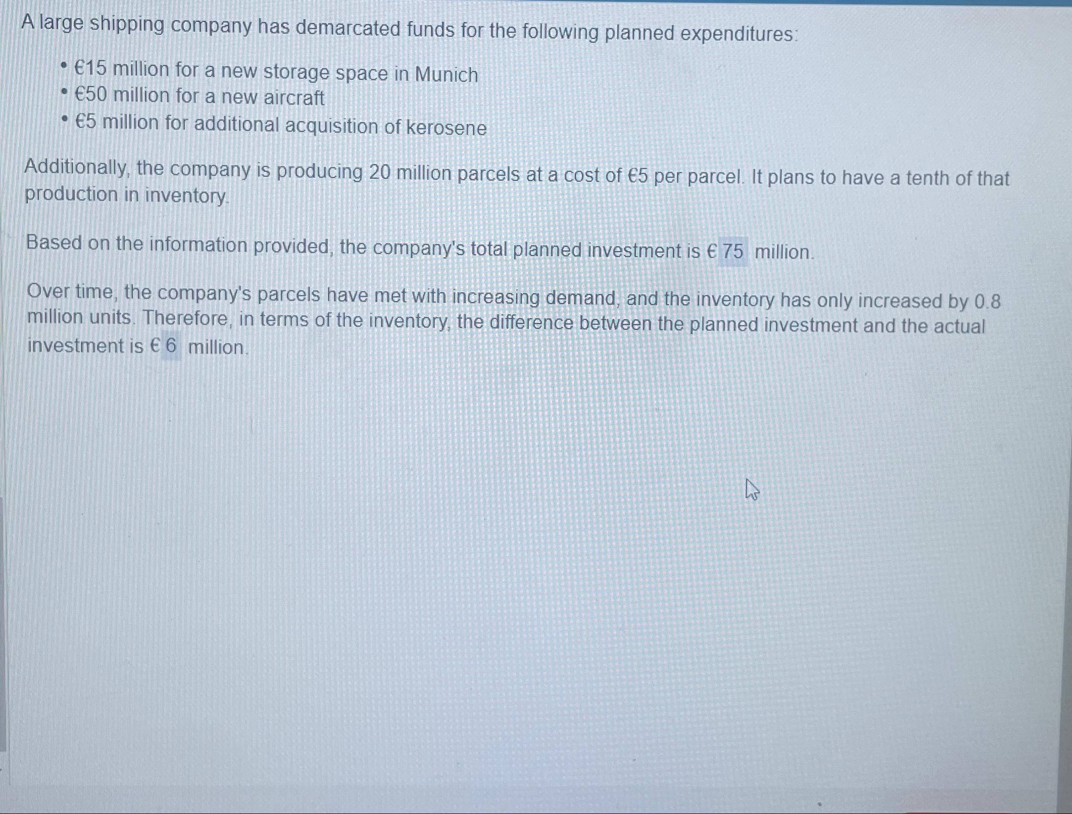 solved-a-large-shipping-company-has-demarcated-funds-for-the-chegg