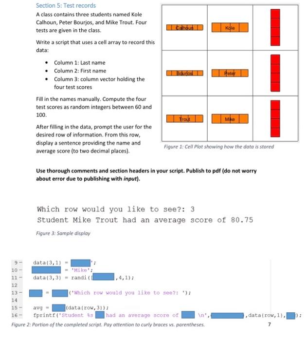 Solved Section 5 Test records A class contains three