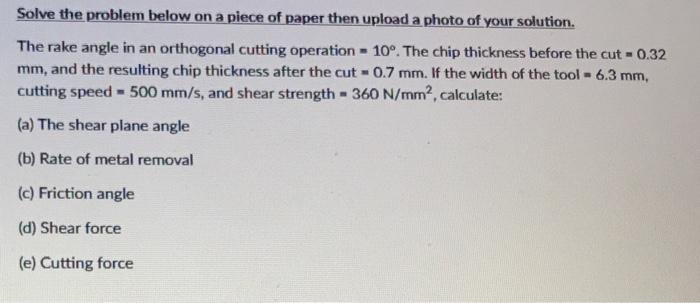 Solved Solve the problem below on a piece of paper then | Chegg.com