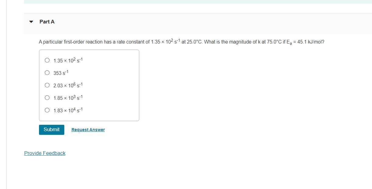 Solved A Particular First-order Reaction Has A Rate Constant | Chegg.com