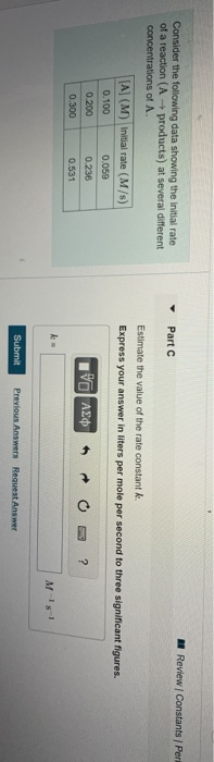 Solved Review Constants Per Part C Consider The Chegg Com