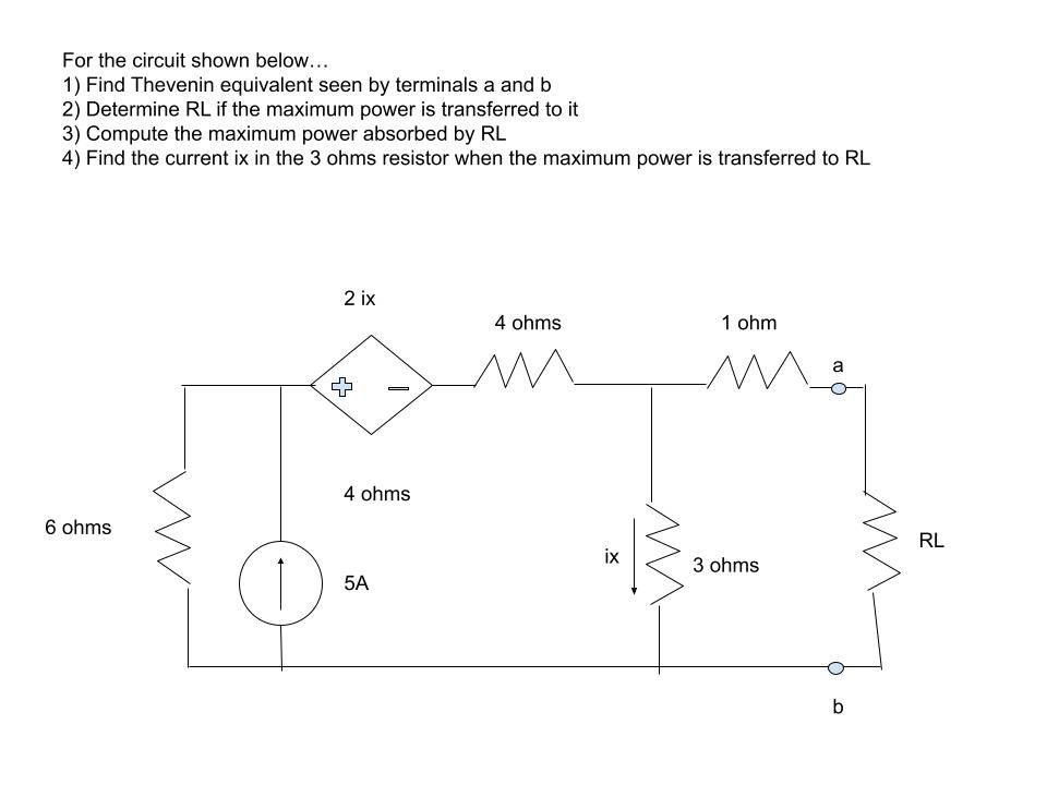 Solved For the circuit shown below...1) ﻿Find Thevenin | Chegg.com
