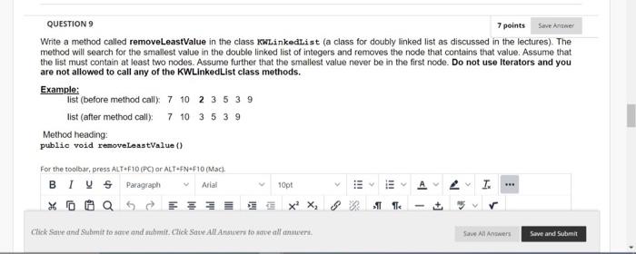 Solved QUESTION 9 7 points Write a method called | Chegg.com