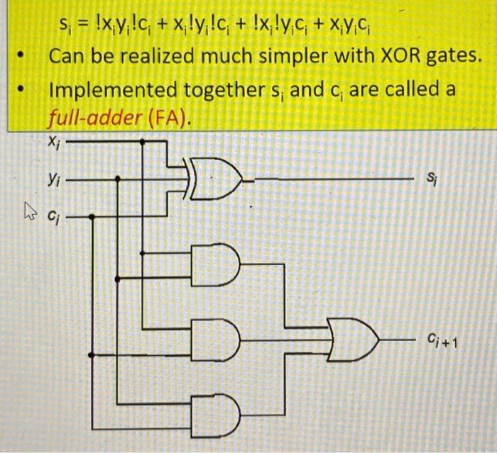 Solved The circuit to the right is a carry-lookahead 2-bit | Chegg.com