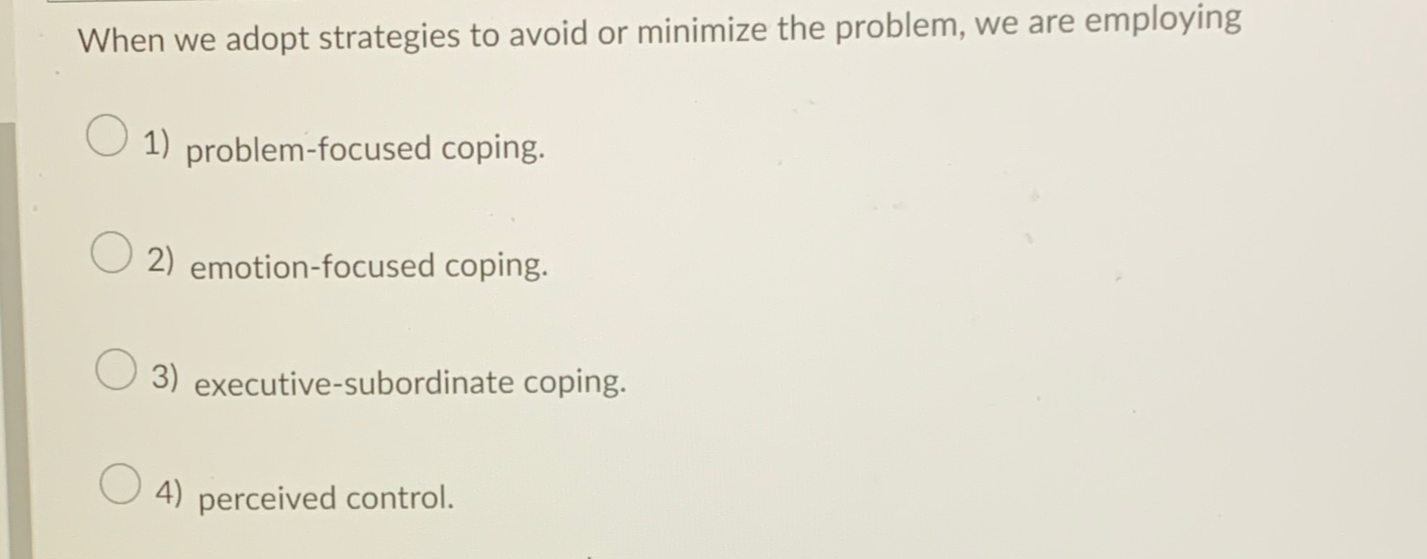 Solved When we adopt strategies to avoid or minimize the | Chegg.com