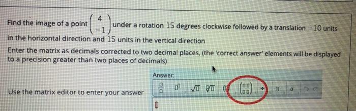 Solved (91) Find the image of a point under a rotation 15 | Chegg.com