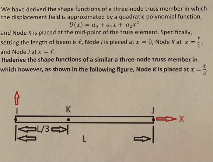 Solved We have derived the shape functions of a three-node | Chegg.com