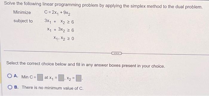 Solved Solve The Following Linear Programming Problem By | Chegg.com