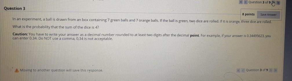 Solved Question 3 of 9 Question 3 8 points Save Answer In an | Chegg.com