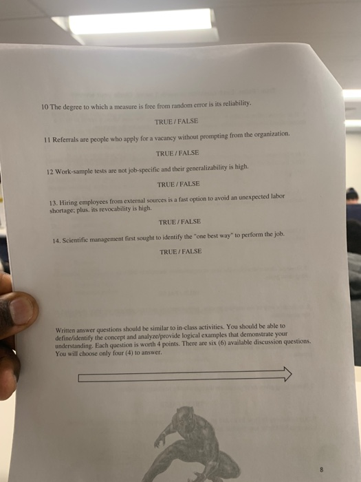 Solved True/False. Each question is worth 1 point. Circle | Chegg.com