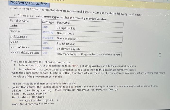 Solved C++program 5 OOP IIPlease help me get the corrext | Chegg.com