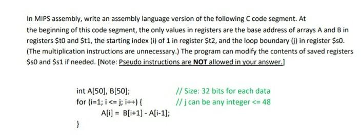 Solved In MIPS assembly, write an assembly language version | Chegg.com