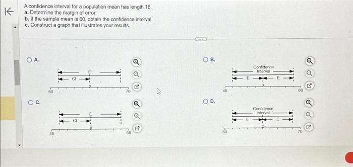 Solved K A confidence interval for a population mean has | Chegg.com