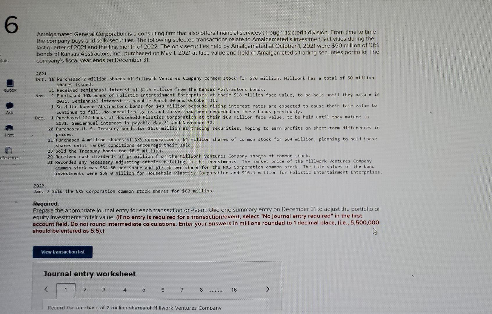 Solved Amalgamated General Corporation is a consulting firm