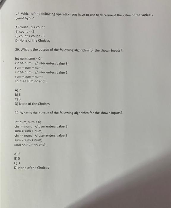 Solved SelfTest 7-Problem Solving \& Algorithms 1. An | Chegg.com