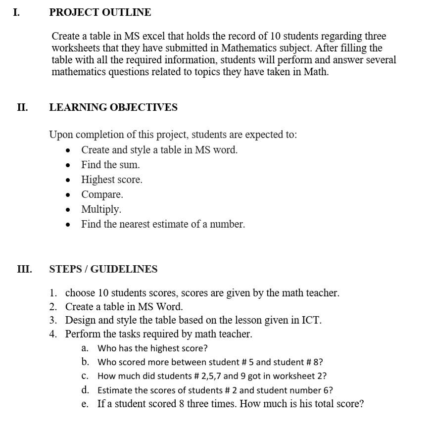 solved-i-project-outline-create-a-table-in-ms-excel-that-chegg