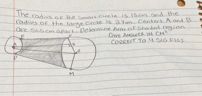 area of circle with radius 15 cm