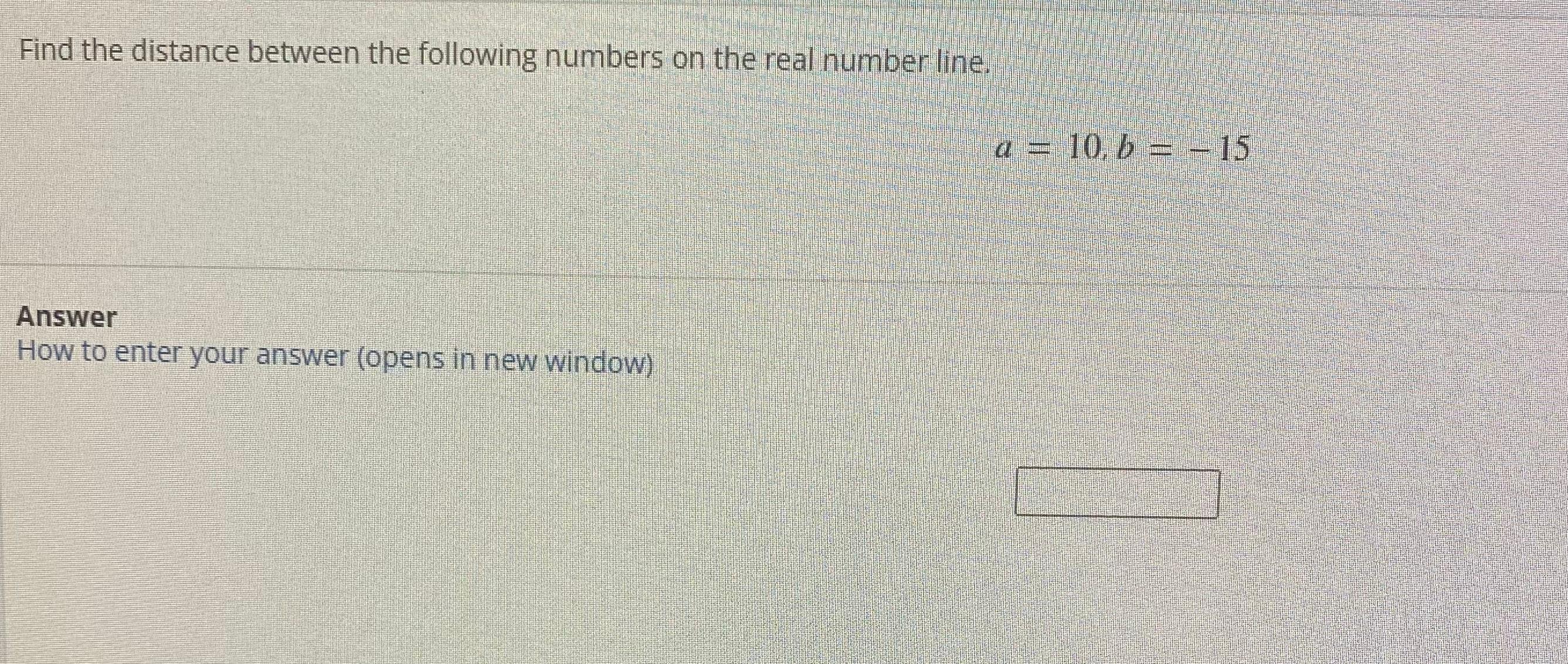 Solved Find the distance between the following numbers on | Chegg.com