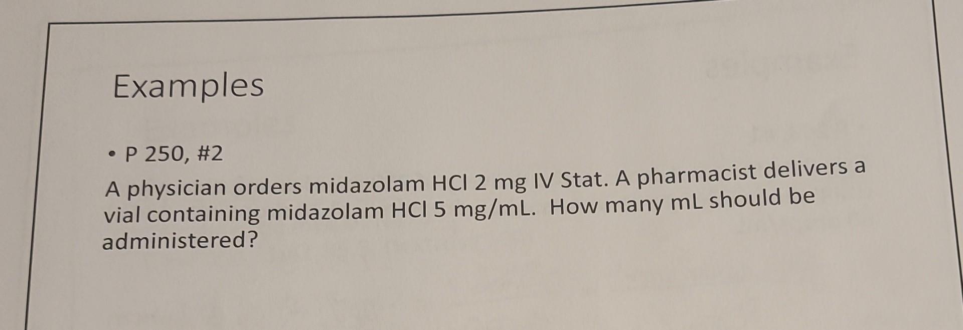 Solved Examples - P 256, \#4 If 10mg of a drug is added to a | Chegg.com