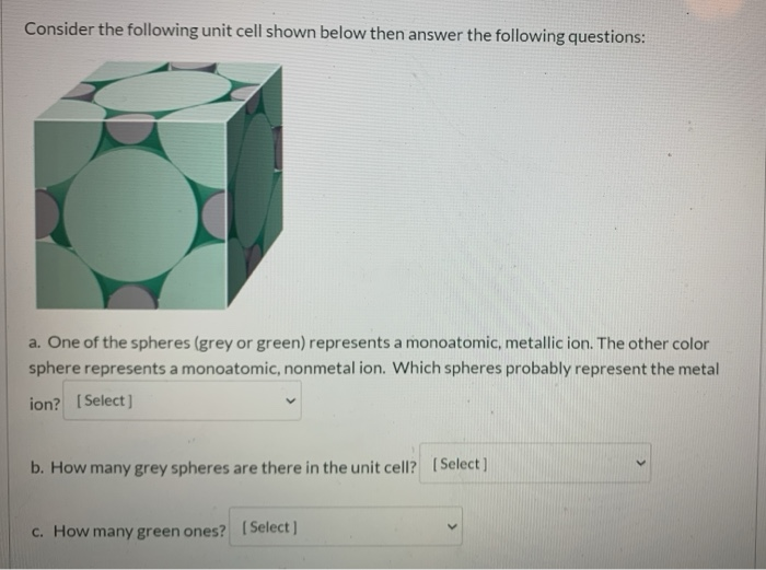 Solved Consider the following unit cell shown below then | Chegg.com