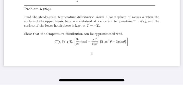 Solved Problem 5 (25p) Find the steady-state temperature | Chegg.com